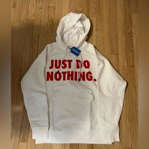 MARKET JUST DO NOTHING HOODIE IN WHITE